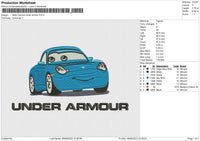 Sally Carrera under armour Embroidery File 6 size