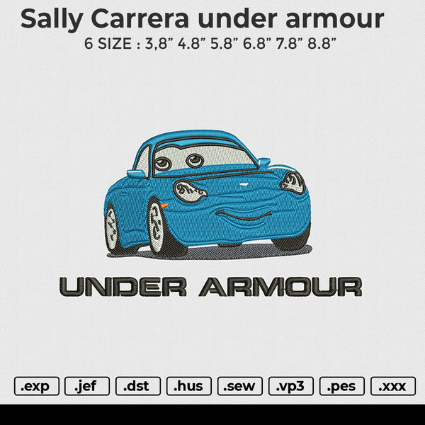 Sally Carrera under armour Embroidery File 6 size