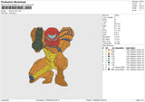 Samus Aran Embroidery File 6 size