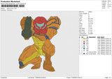 Samus Aran Embroidery File 6 size