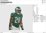 Saquon Barkley Embroidery File 6 size