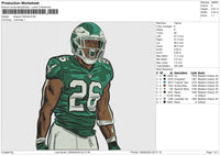 Saquon Barkley Embroidery File 6 size