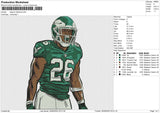 Saquon Barkley Embroidery File 6 size