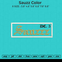 Sauzz Color Embroidery File 6 size