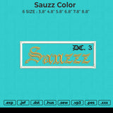 Sauzz Color Embroidery File 6 size