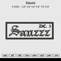 Sauzz Embroidery File 6 size