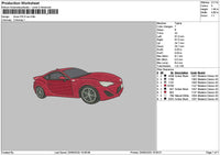 Red Car 2006 Embroidery File 6 sizes