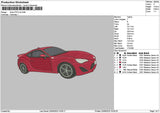 Red Car 2006 Embroidery File 6 sizes