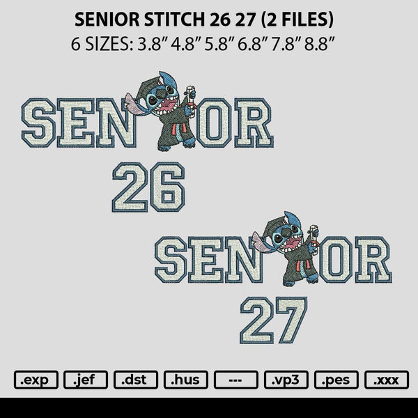 Senior Stitch 26 27 Embroidery 2 Files