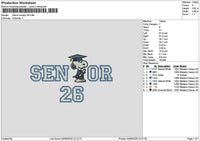 Senior Snoopy 26 27 Embroidery 2 Files