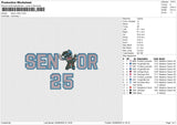 Senior Stitch Embroidery File 6 size