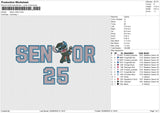 Senior Stitch Embroidery File 6 size