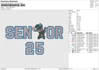 Senior Stitch Embroidery File 6 size