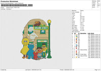 Sesame family 13525 Embroidery File 6 size