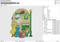 Sesame family 13525 Embroidery File 6 size