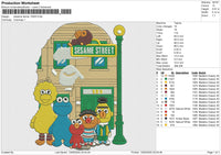 Sesame family 13525 Embroidery File 6 size