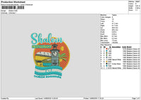 Shalomtext Embroidery File 6 sizes
