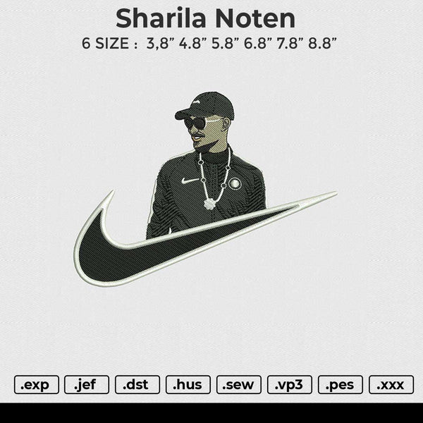 Sharila Noten Embroidery File 6 size