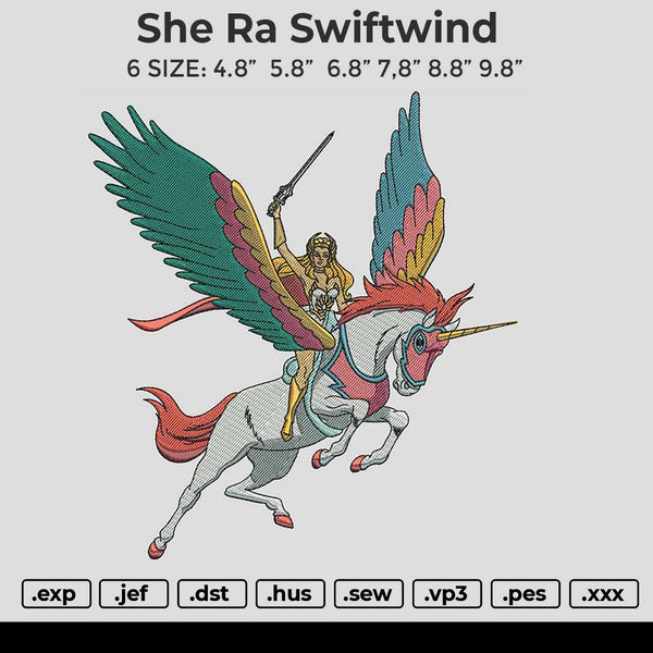 She Ra Swiftwind ARLO V2 Embroidery File 6 size