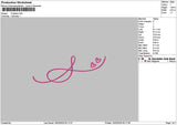 S Hearts Embroidery File 6 sizes