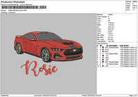 Red Car 1902 Embroidery File 6 sizes