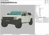 White Truck 0907 Embroidery File 6 sizes