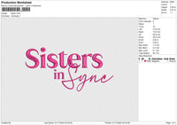 Sister Embroidery File 6 size