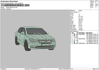 Car 1301 Embroidery File 6 sizes