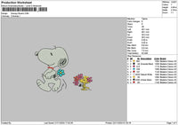 Snoopy2211a Embroidery File 6 sizes