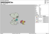 Snoopy2211a Embroidery File 6 sizes