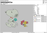 Snoopy2211a Embroidery File 6 sizes