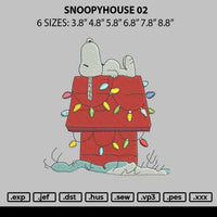 Snoopyhouse 02 Embroidery File 6 sizes