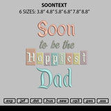 soontext Embroidery File 6 sizes