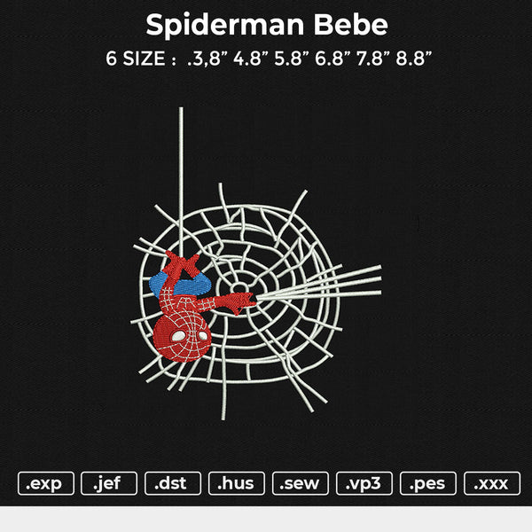Spiderman Bebe Embroidery File 6 size