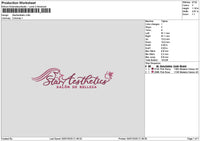 Staraestheticstext Embroidery File 6 sizes