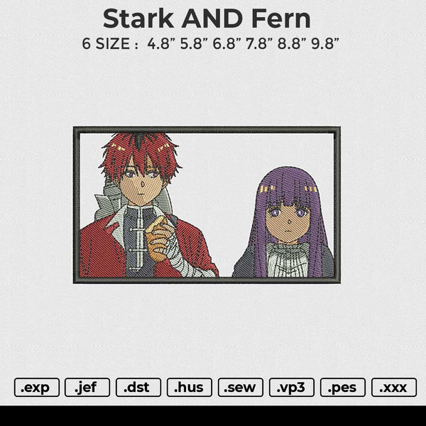Stark AND Fern Embroidery File 6 size