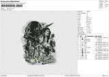 Starwars v4 Embroidery File 6 size