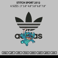 Stitch Sport 2512 Embroidery File 6 sizes
