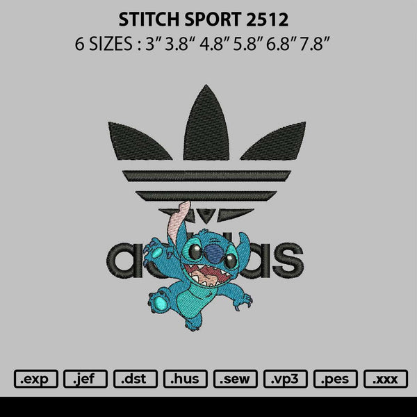 Stitch Sport 2512 Embroidery File 6 sizes