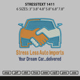 Stresstext 1411 Embroidery File 6 sizes