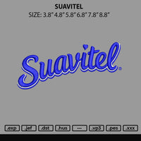 Suaviteltext Embroidery File 6 sizes