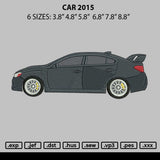 Car2015 Embroidery File 6 size