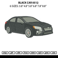 Black Car 0512 Embroidery File 6 sizes