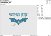 Super juju Embroidery File 6 size