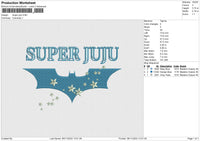 Super juju Embroidery File 6 size