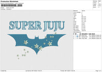 Super juju Embroidery File 6 size