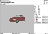 Red Car 2002a Embroidery File 6 sizes