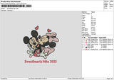 Mickey Kiss Embroidery File 6 sizes