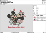 Mickey Kiss Embroidery File 6 sizes