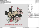 Mickey Kiss Embroidery File 6 sizes